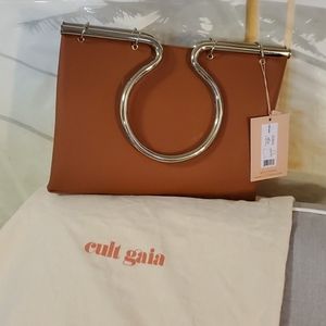 Beautiful Leather Satchel for Cult Gaia